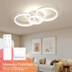 Amdelne Deckenleuchte 65cm dimmbar mit Fernbedienung – 3-Ring LED Design für Wohnzimmer – Bild 4