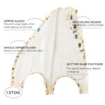 Duomiaomiao Baby Schlafsack mit Füssen – 100% Baumwolle, 1.5 TOG für Jungen & Mädchen – Bild 5