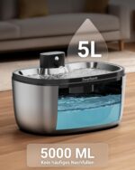 5L Katzenbrunnen Edelstahl mit 4-stufigem Filtersystem – Kabelloser Trinkbrunnen für Katzen & Hunde – Bild 4