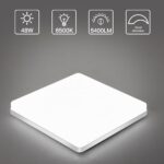 Riserva LED Deckenleuchte 48W quadratisch – 5400 Lumen Kaltweiß IP44 für Wohnräume – Bild 3