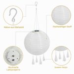 YIFMOO Solar Lampions 20 cm – Wetterfeste LED Aussenlaterne mit Warmweissl (2er Set) – Bild 3