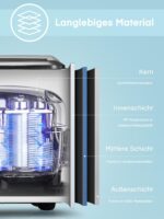 NORTHCLAN Eiswürfelmaschine 14kg – 9 Eiswürfel in 6 Min, leise & energieeffizient – Bild 8