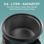 Macook Mini Reiskocher 0,6 L – 1-Tasten-Automatik für 1–3 Personen – Bild 4