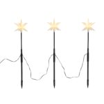 Lights4fun 3er Set LED Stableuchten 50cm – Warmweisse Weihnachtsdeko mit Timer für Garten – Bild 3