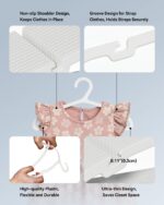 ABHENG 60er Set Kinderkleiderbügel 35cm – Rutschfest & Platzsparend für Schulalter – Bild 6