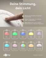 goobay LED Solarstein 2er-Set 24cm RGB – 10 Leuchtmodi für Garten & Terrasse – Bild 6
