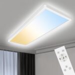 YIFMOO 24W LED Deckenleuchte dimmbar 2700K-6500K – Flaches Panel 60x20cm mit Fernbedienung