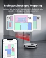Lefant M1 Saugroboter mit Wischfunktion – 5500Pa Saugkraft für Tierhaare & Hartböden – Bild 3