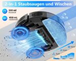 Tikom G8000 Max Saugroboter 2 in 1 mit Wischfunktion – 5000Pa Saugkraft für Tierhaare – Bild 3