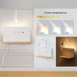 SENFAY LED Wandleuchte mit Wireless Charger & USB – Leselampe Schlafzimmer 360° Schwanenhals – Bild 3