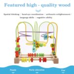 Jacootoys Motorikschleife aus Holz – Lernspielzeug mit Zahlen & Obst für Kleinkinder ab 3 Jahren – Bild 5