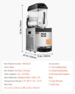 VEVOR Kommerzielle Slush-Maschine 12 L – Profi Slusheis Maker für Restaurants & Bars – Bild 3