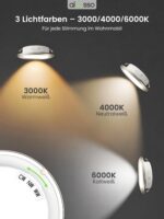 ALUSSO LED Einbaustrahler 12-24V, 4W, IP44 – 3 Farbtemperaturen, 6er Set Nickel – Bild 4