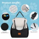 KYG Hundeautositz 43x43 cm – Sicherer Autositz für kleine bis mittlere Hunde bis 15 kg – Bild 5