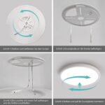 JDONG LED Deckenleuchte 54W Ø50cm – Flache Designleuchte Natürliches Weiss 4000K – Bild 7