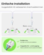 ALUSSO LED Einbaustrahler 7W 230V dimmbar – 3 Farbtemperaturen, IP44, 6er Set – Bild 7