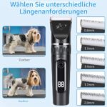 VSSHE Hundeschermaschine Kabellos mit 2 Geschwindigkeiten – Leise Haarschneidemaschine für Hunde, Katzen & Pferde – Bild 6