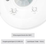 SEBSON Infrarot Bewegungsmelder Aufputz 360° – Deckenmelder für LED & Glühlampen – Bild 4