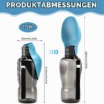 QGGTQG 800 ml Hundetrinkflasche mit Faltnapf – Auslaufsicher für Outdoor-Abenteuer – Bild 2