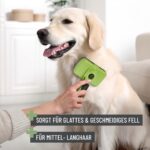 ReaVET Selbstreinigende Fellbürste für Hunde & Katzen – Langhaar Zupfbürste mit Schutznoppen – Bild 6