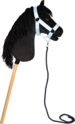 small foot Hobby Horse Eddie schwarz – Steckenpferd mit abnehmbarem Holzstab für Kinder ab 3 Jahren – Bild 9