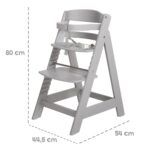roba Sit Up III Treppenhochstuhl – Mitwachsender Holz-Hochstuhl ab 6 Monaten bis 50 kg – Bild 3