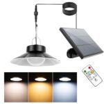 A.bigwhale Solar-Hängelampe mit Fernbedienung – 3 Lichtfarben & Timer für Außen & Innen