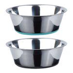 PEGGY11 Edelstahl-Hundenäpfe 1.440 ml, 2er-Set mit Silikonboden – Rutschfest & spülmaschinengeeignet