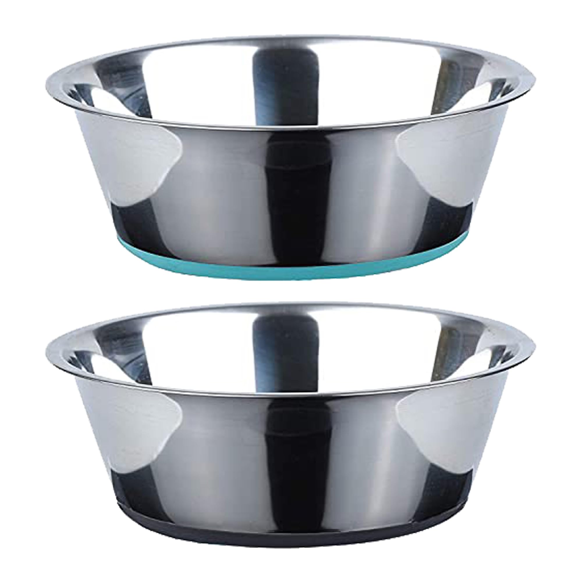 PEGGY11 Edelstahl-Hundenäpfe 1.440 ml, 2er-Set mit Silikonboden – Rutschfest & spülmaschinengeeignet