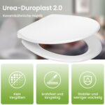 YEAUPE PRO Toilettensitz Duroplast mit Absenkautomatik – Oval, bis 150 kg belastbar – Bild 4