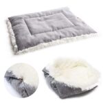 Deautie Katzenbett 2-in-1 Plüsch – 61 x 51 cm Haustiernest für Katzen & kleine Hunde – Bild 3