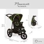 hauck Runner 3-Rad Buggy mit XL Luftreifen – Geländetauglicher Kinderwagen bis 22 kg – Bild 3