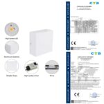 CHEVVY 2er Set LED Wandleuchte 7W 3000K – Moderne Innen- & Aussenwandlampe Aluminium – Bild 8