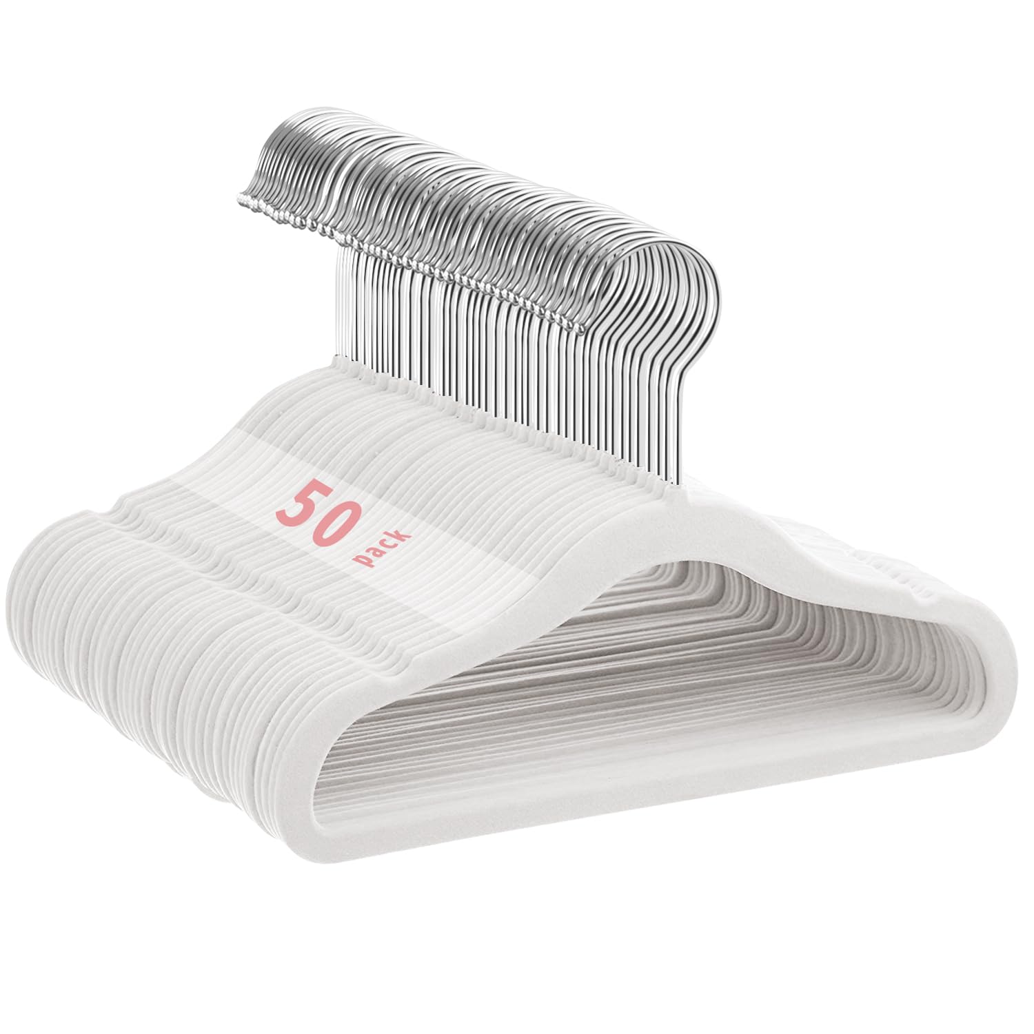 MangoKit 50er Set Baby Kleiderbügel aus Samt – Rutschfest & Platzsparend (28cm)