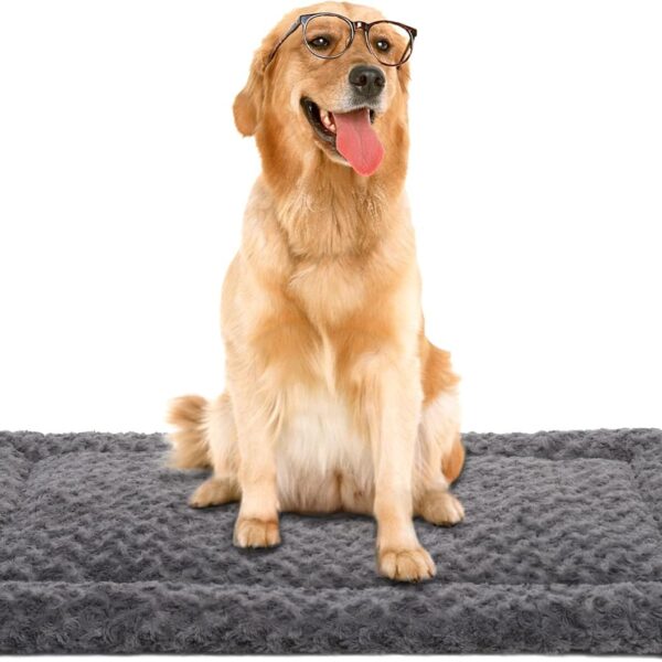 Exsnugy Hundematte XL 106×71 cm – Waschbares Hundebett mit rutschfester Unterseite für grosse Hunde