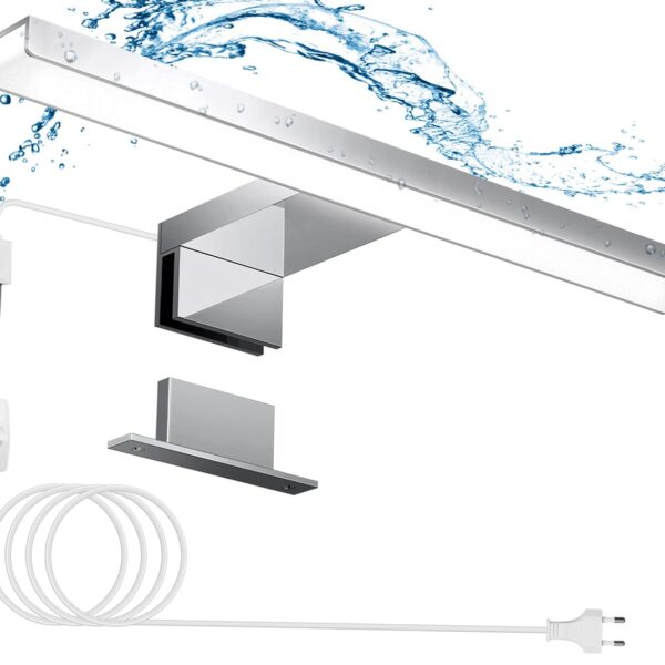 Hommie LED-Spiegelleuchte 30 cm mit Schalter – Neutralweiss 4000K Badbeleuchtung IP44