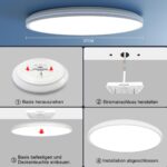 SNADER 44W LED Deckenleuchte Ø37cm Dimmbar – RGBIC Deckenlampe mit Fernbedienung für Wohn- & Schlafzimmer – Bild 5