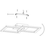 EGLO Palmaves 2 LED Deckenleuchte 37 cm – Moderne Designlampe Nickel-Matt für Wohnzimmer – Bild 7