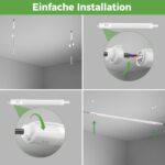 zemty 120cm LED Feuchtraumleuchte mit Bewegungsmelder – 3960 Lumen IP65 für Garage & Keller – Bild 6