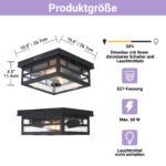 CALOKES Aussendeckenleuchte mit Bewegungsmelder – Industrial Design für Hauseingang & Terrasse – Bild 3