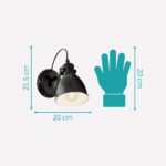 EGLO Priddy Wandlampe Industrial Design – Schwenkbar mit E27 Fassung – Bild 6