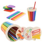 Baeroly Montessori Holz-Sortierbox – Farb- & Formenlernspiel für Kleinkinder 12–36 Monate