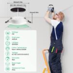 LED Einbaustrahler 230V 5W IP44 Warmweiss 6er Set – Flache Deckenspots für Badezimmer & Küche – Bild 2