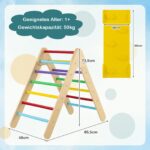 COSTWAY Kletterdreieck mit Rutsche – Holz Klettergerüst für Kleinkinder ab 1 Jahr – Bild 3