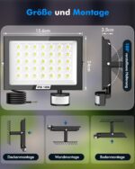Bellanny 100W LED Flutlicht mit Bewegungsmelder – 10000 Lumen Superhell Aussenstrahler IP66 – Bild 4