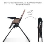 Kinderkraft BINCI Faltbarer Hochstuhl mit Tablett – Platzsparend & Sicher für Babys – Bild 4