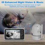HelloBaby Babyphone mit 2 Kameras & 5" Split-Bildschirm – Sichere Überwachung ohne WLAN – Bild 7