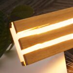 ZMH LED Wandleuchte 50 cm Holz – 8W Warmweiss indirekt für Schlafzimmer & Flur – Bild 3