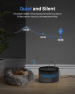GIOTOHUN Katzenbrunnen 2L mit Aktivkohlefilter & LED – Ultra-leiser Trinkbrunnen für Katzen – Bild 6