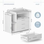 Infantastic® Wickelkommode mit Wickelauflage – 3 Schubladen & 3 Fächer für sichere Babypflege – Bild 2
